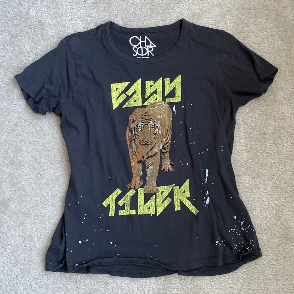 Black Chaser Easy Tiger Tee size L